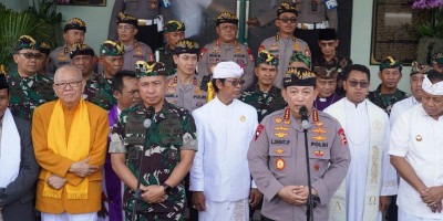 Panglima TNI Bersama Kapolri Hadiri Doa Bersama Lintas Agama di Bali
