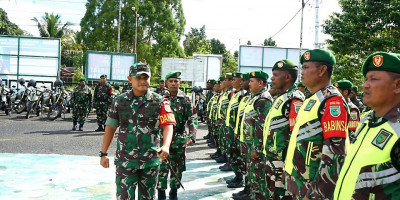 Siap Amankan dan Sukseskan Pilkada 2024,  Kodim 1708/BN Kerahkan Ratusan Personel untuk Pengamanan