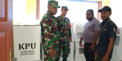 Pasca Pencoblosan, Babinsa Warsa Kawal Ketat Kotak Suara Pilkada 2024