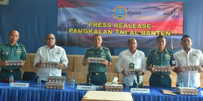 TNI-AL Gagalkan Penyeludupan Rokok Senilai 9.6 Miliar