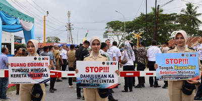 Pemprov Sumut Resmikan Pos Jaga dan Palang Pintu Kereta Api 