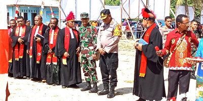 Danramil Supiori Utara Hadiri Peresmian Kantor Klasis GKI Supiori Utara