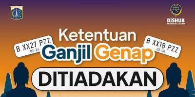 Ganjil Genap Tahun ini Tinggal Berlaku Tiga Hari Saja