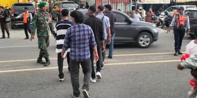 Kodim 1710 bersama Polres Mimika Laksanakan Apel Pasukan Pengamanan Tahun Baru 2025