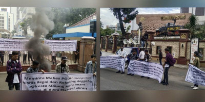 Aksi Damai Lingkar Mahasiswa Pemuda Pelopor Tuntut Usut Tuntas Dugaan Beking Rokok Ilegal 