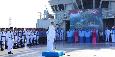 Koarmada III Gelar Upacara Hari Dharma Samudera 2025 di KRI Balongan-908