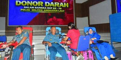 Koarmada III Gelar Donor Darah Peringati HUT ke-79 Pomal