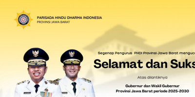 Ketua Pengurus Harian PHDI Jabar, Brigjen TNI Purn I Made Riawan: Selamat atas Pelantikan Gubernur dan Wakil Gubernur Jawa Barat 2025-2030