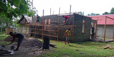 Pembangunan Rumah Permanen TMMD Ke-123 Kodim 1510/Sula Makin Kokoh