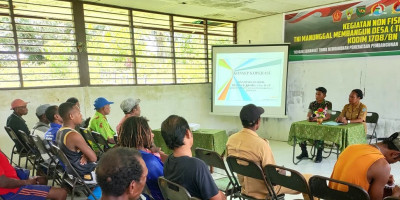 Kodim 1708/BN Perkuat Wawasan Kebangsaan di TMMD Ke-123