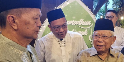KH Ma'ruf Amin Gelar Bukber Bersama Media, Beri Pesan untuk PWI Jaya