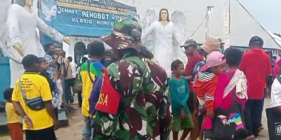 Babinsa Dampingi Jemaat GKI Baruki Mengantar Pdt Buce Fakdawer Pindah Pelayanan Baru