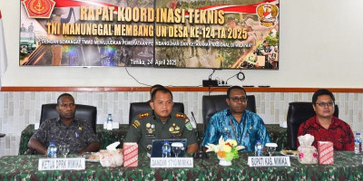 Dandim 1710/Mimika Ikuti Rakornis TMMD Ke-124 Secara Virtual