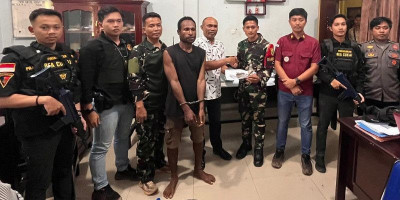 Satgas Yonif 144/JY Amankan WNA Asal PNG Pembawa Narkotika