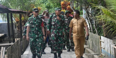 Dansatgas TMMD Kodim 1501/Ternate Tinjau Lokasi Pengerjaan TMMD