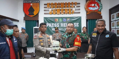 Nelayan Temukan 35 Kg Sabu di Laut Masalembu, Kodim Sumenep Serahkan ke Polisi