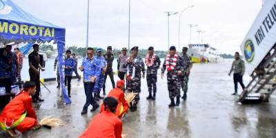 Satgas Trisila TNI AL 2025 Tiba di Morotai, Disambut Hangat Pemda dan Masyarakat