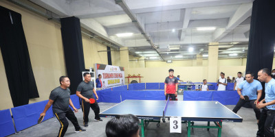 Peringati Hari Bhayangkara ke-79, Polda Jatim Gelar Tenis Meja Kapolda Cup 2025