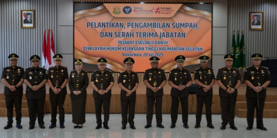 Taruli Palti Resmi Jabat Kajari Kotabaru, Ini Daftar Lengkap Pejabat Baru Kejati Kalsel