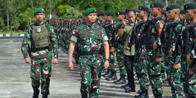 Dandim 1710/Mimika Hadiri Upacara Serah Terima Satgas Pam Obvitnas PT. Freeport Indonesia