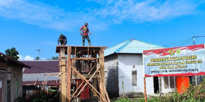 Kebut..!! Sumur Bor dan Tower Air Bersih Desa Kamanglale TMMD 125 Kodim 1506/Namlea Capai 57 Persen 