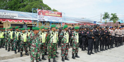 Dandim 1708/BN Ikuti Apel Operasi Mantap Praja Cartenz II Pengamanan PSU Papua