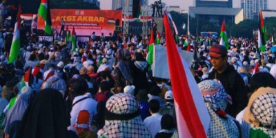 Aksi Akbar 3 Agustus di Monas, Wajan dan Panci Jadi Simbol Duka Gaza yang Lapar