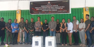 Danramil Biak Kota Kawal Ketat Distribusi Logistik PSU Pilgub Papua 2025