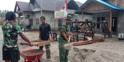 Satgas TMMD 125 Kodim 1506/Namlea: Rehab Rumah Tidak Layak Huni di Desa Leku Hampir Rampung