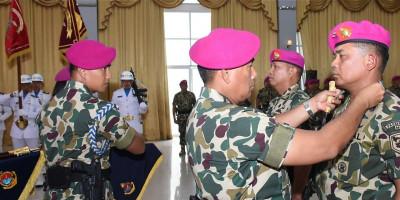 Pangkormar Pimpin Sertijab Danpasmar 1, 2, Dan Pengukuhan Danpasmar 3