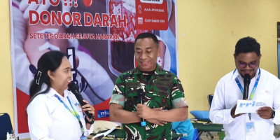 HUT Ke-80 RRI, Kodim 1708/BN Wujudkan Kepedulian Melalui Donor Darah dan Penanaman Pohon
