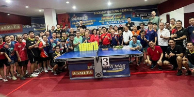 Turnamen Double Meriahkan HUT ke-73 Om Dharma di PTM Dutamas