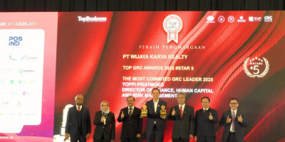 WIKA Realty Borong Dua Penghargaan termasuk Predikat 5 Stars di TOP GRC Awards 2025 