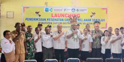 Puskesmas Korido Gelar  Pemeriksaan Kesehatan  Gratis Dihadiri Babinsa Supiori Selatan