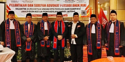 108 Advokat Persadi Dilantik, Ditegaskan Pentingnya Tanggung Jawab Profesi