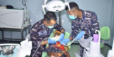 Satgas Port Visit TNI-AL Gelar Bakti Kesehatan untuk Masyarakat Papua Nugini