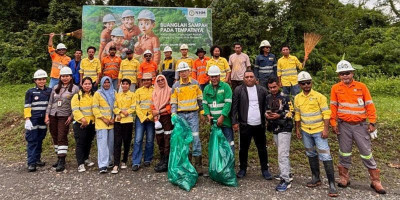 NHM Gelar Aksi Bersih-Bersih di Area Tambang bersama Mitra Lokal