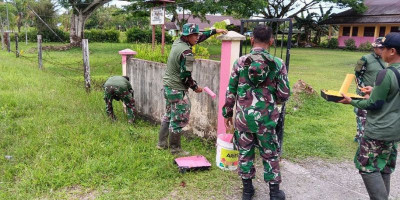 Kodim 1710/Mimika Gelar Karya Bakti Perbaikan Sekolah