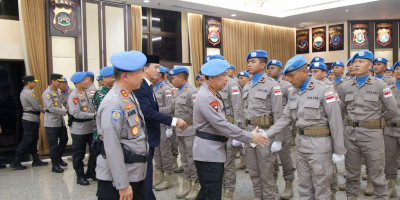 Kapolri Lepas Satgas FPU 7 MINUSCA dalam Misi Perdamaian PBB di Afrika Tengah