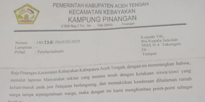 Kasus SMAN 4 Takengon Jadi Cermin Buram Pendidikan Aceh