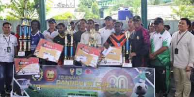 Koarmada III Hadiri Penutupan Turnamen Sepakbola Danrem Cup 2025 