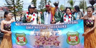 SMAN 1 Merauke Juara Turnamen Futsal My Pertamina se-Papua