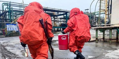 NHM Latih Kesiapsiagaan Karyawan Lewat Simulasi Tumpahan Sianida di Tambang Gosowong