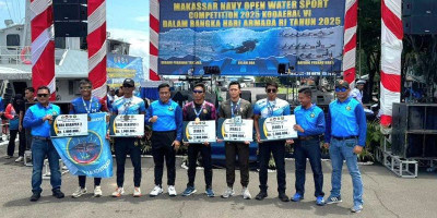 Prajurit Koarmada III Raih Juara di Navy Open Water Sport Competition 2025 di Makassar