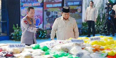 Prabowo Puji Kinerja Polri Ungkap 214 Ton Narkoba