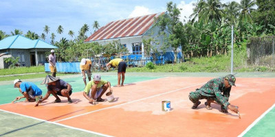 Lapangan Bola Voli TMMD Kodim 1505/Tidore Rampung, Warga Siap Manfaatkan untuk Kegiatan Olahraga