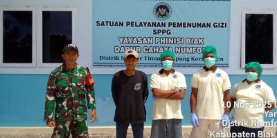 Sinergi Babinsa Numfor dan SPPG Dalam Peningkatan Gizi Anak Sekolah di Yemburwo