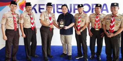 Menpora Erick dan Kwarnas Sinergikan Program, Lahirkan Saka Olahraga