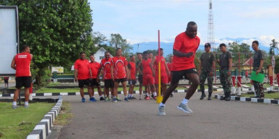 Kodim 1710/Mimika Gelar Tes Kesegaran Jasmani Periodik II