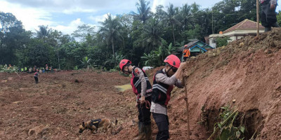 Polri Kerahkan Anjing Pelacak dalam Pencarian Korban Longsor Cilacap
